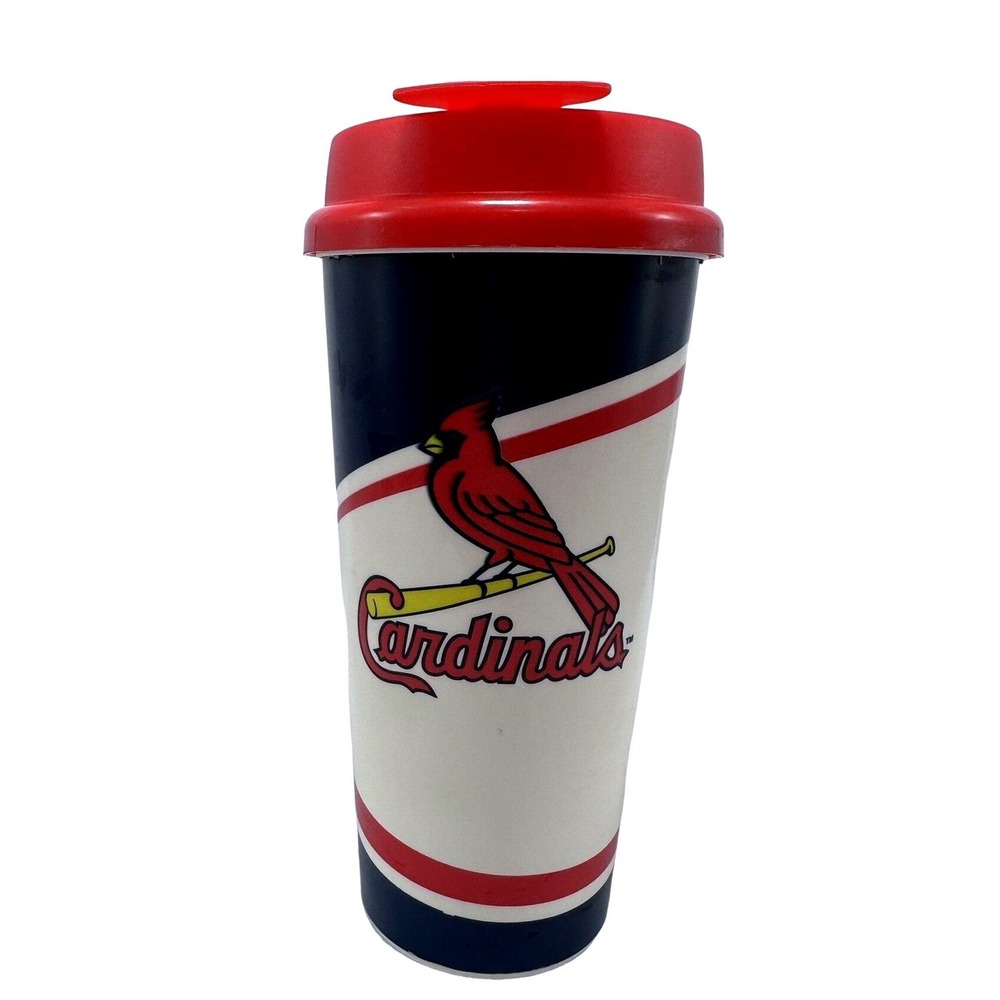 St Louis‎ Cardinals Travel Tumbler Red Lid BPA Free Whirlley Drink Works